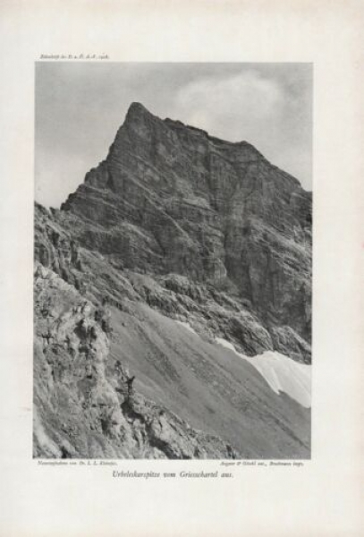 1908 - alter Druck - Urbeleskarspitze vom Griesschartel aus